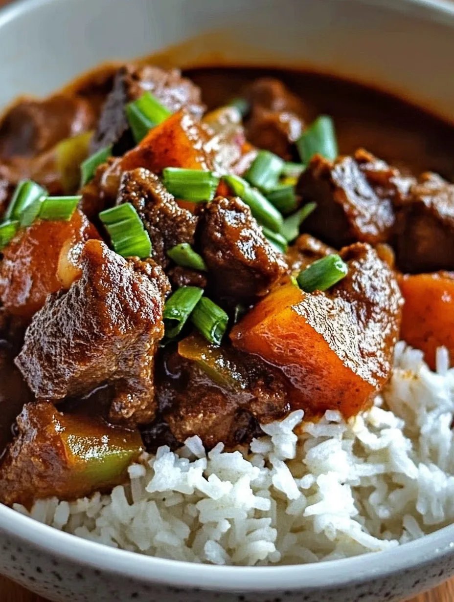 Jamaican Beef Stew With Rice