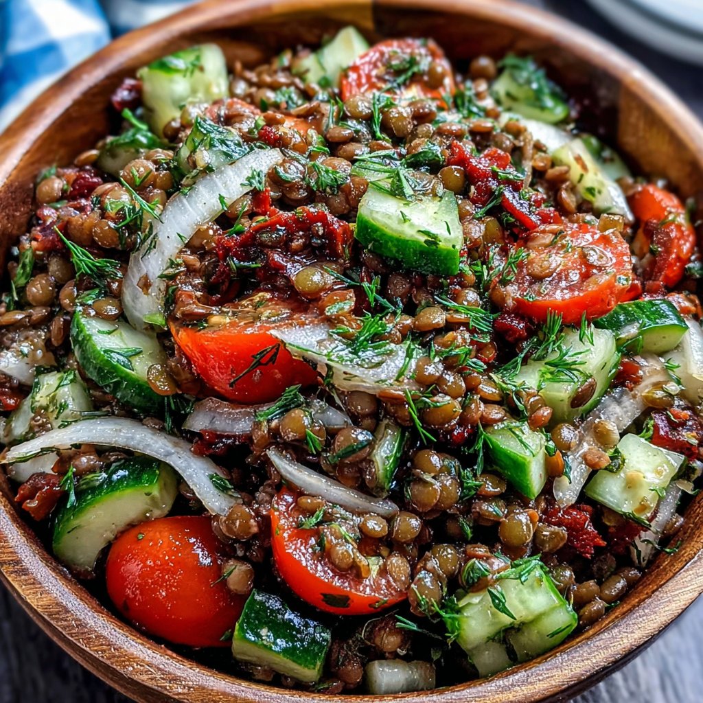 Healthy Mediterranean Lentil Salad