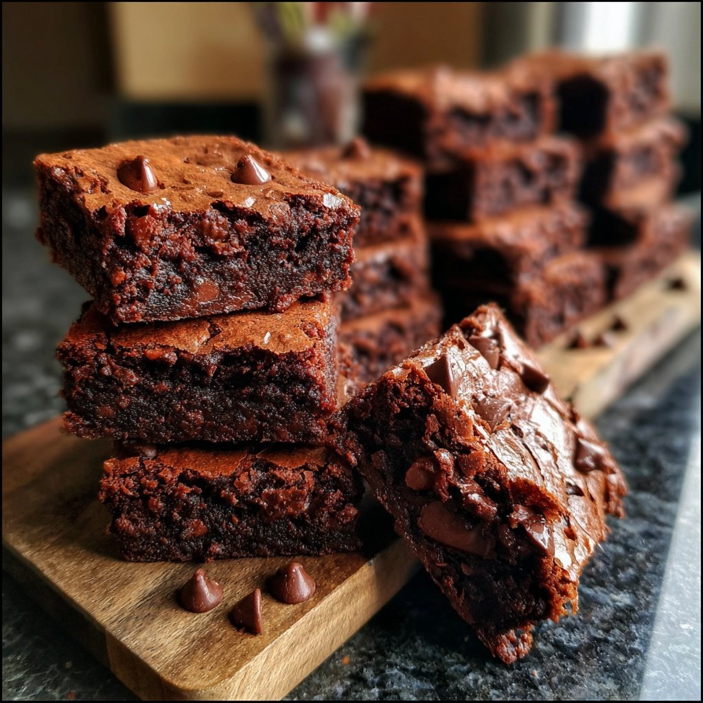 Rich Brownies With Chocolate Chips