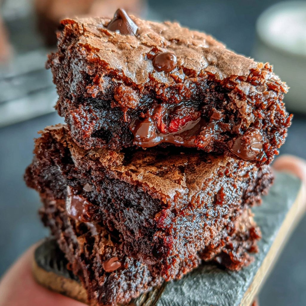 Rich Brownies With Chocolate Chips