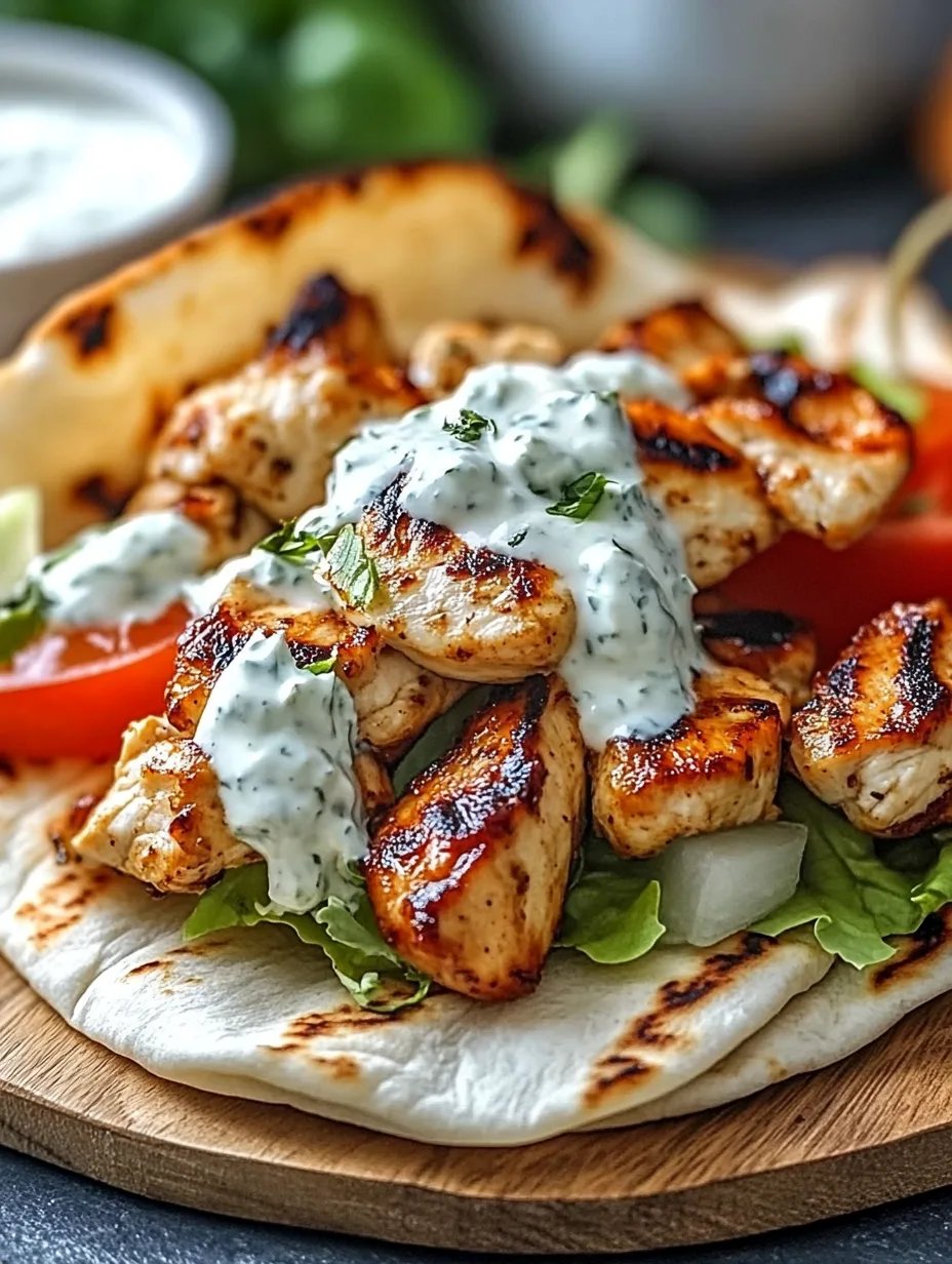 Mediterranean Chicken Gyros with Creamy Feta Tzatziki