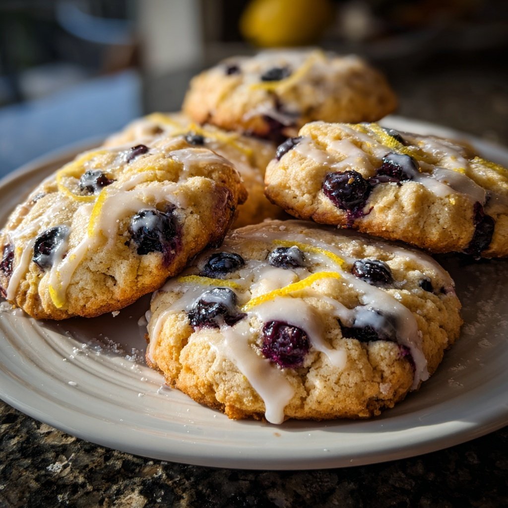 Spring Lemon Blueberry Cookies