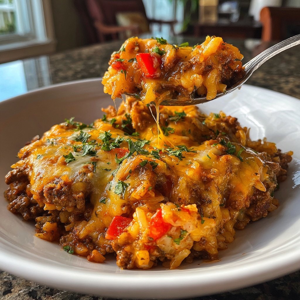 Hamburger Meat And Rice Casserole