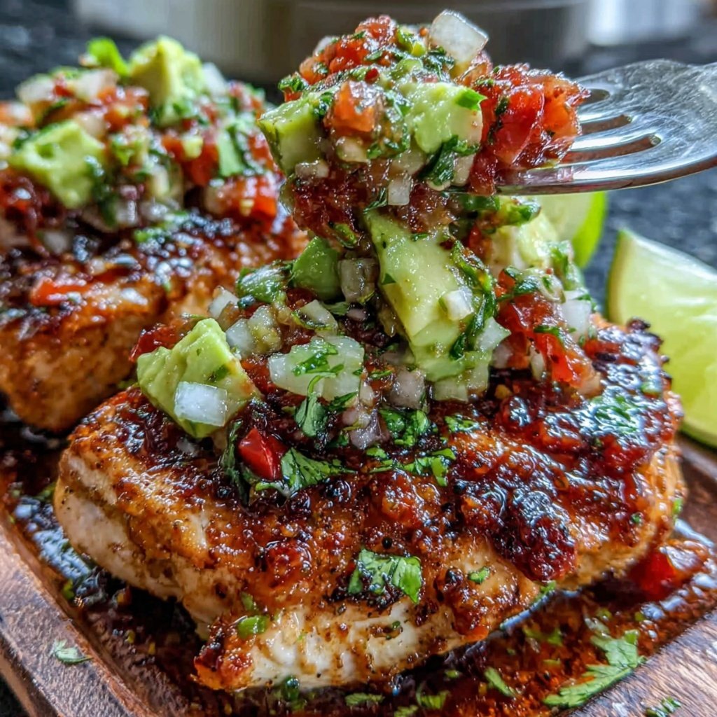 Healthy Grilled Chicken With Avocado Salsa