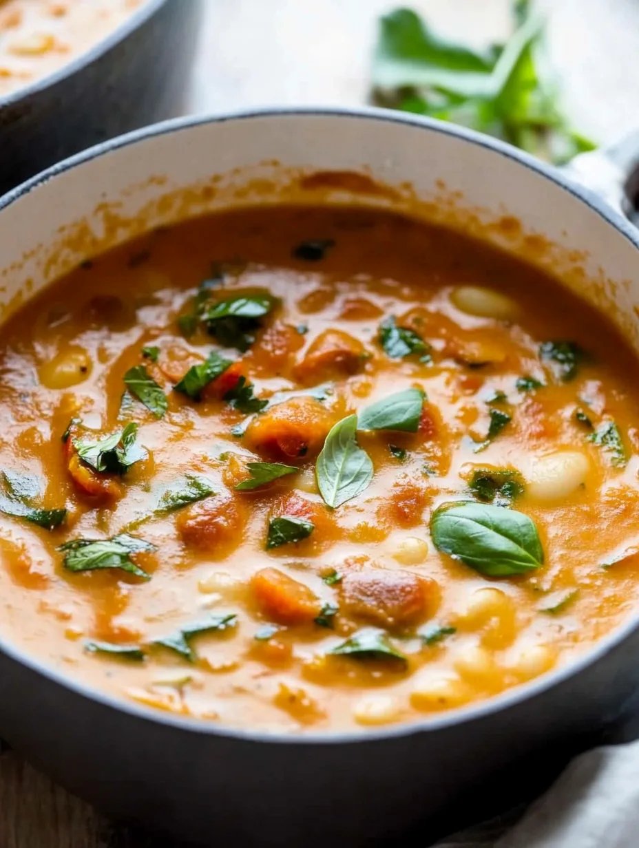 Creamy Vegan Tomato White Bean Stew