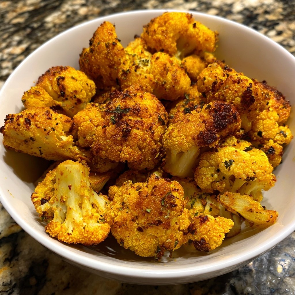 Roasted Cauliflower With Turmeric