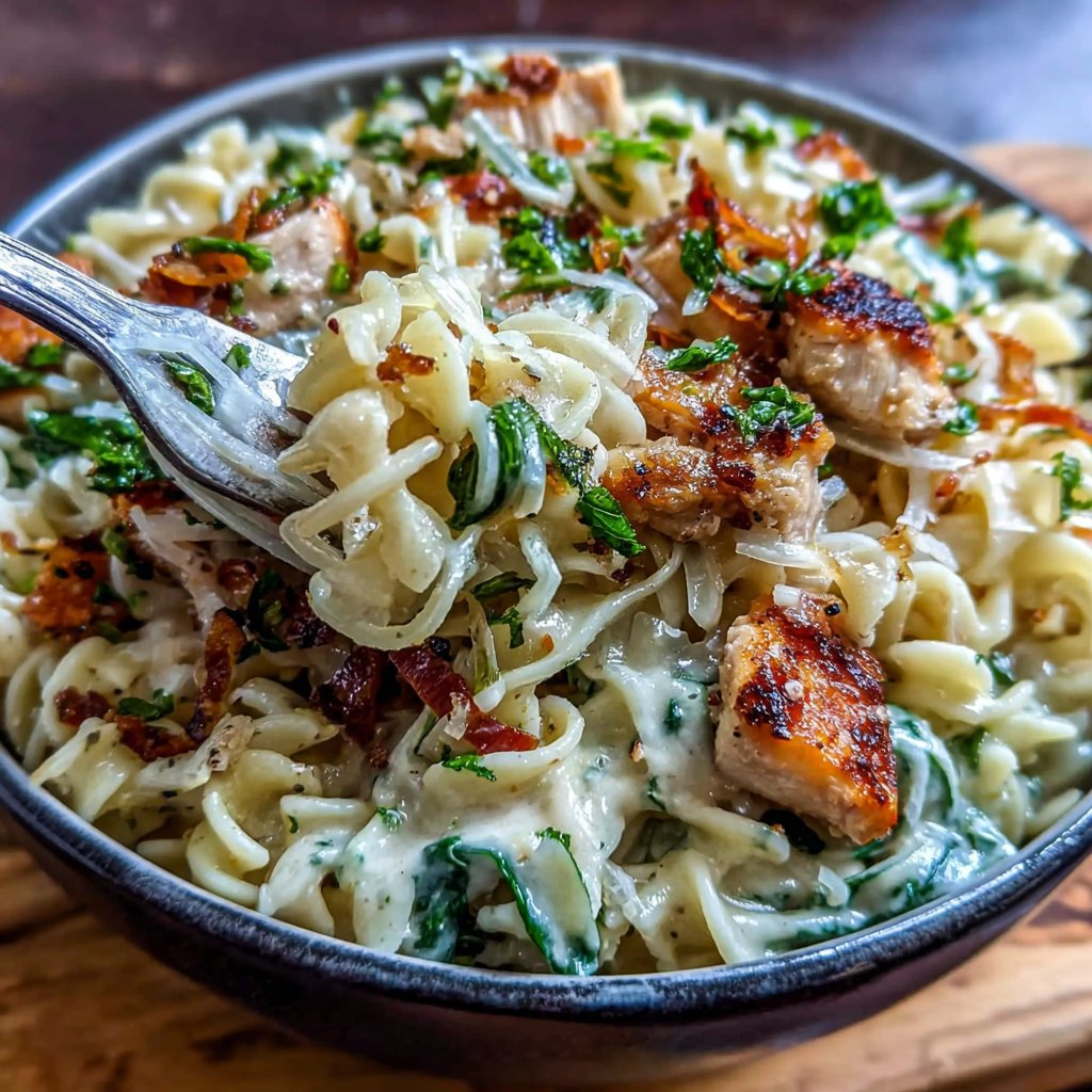 Creamy Spinach And Chicken Pasta
