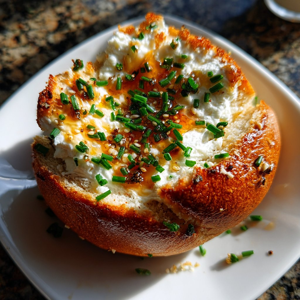 Quick Cottage Cheese Bagel Snack