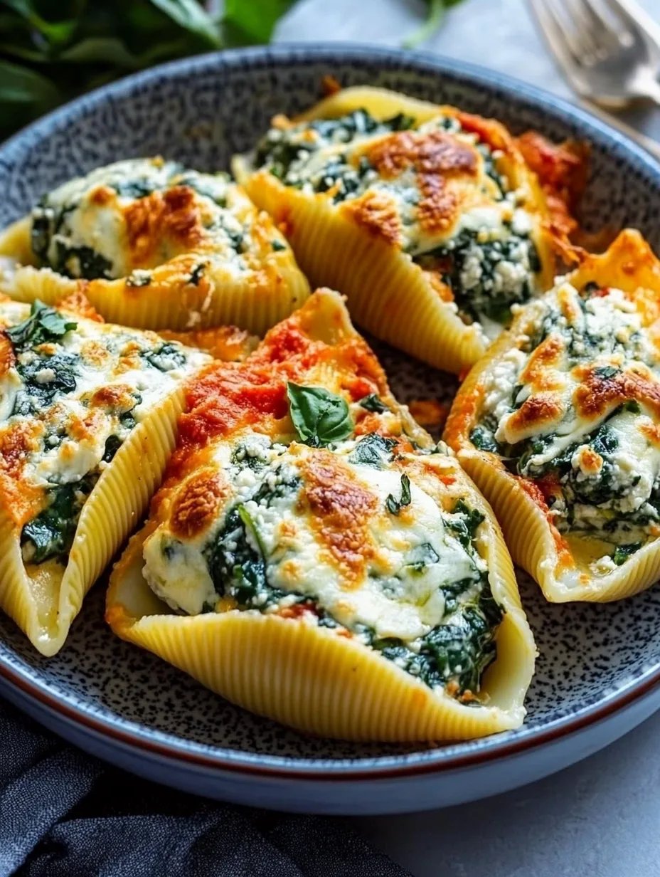 Easy Spinach and Ricotta Stuffed Shells