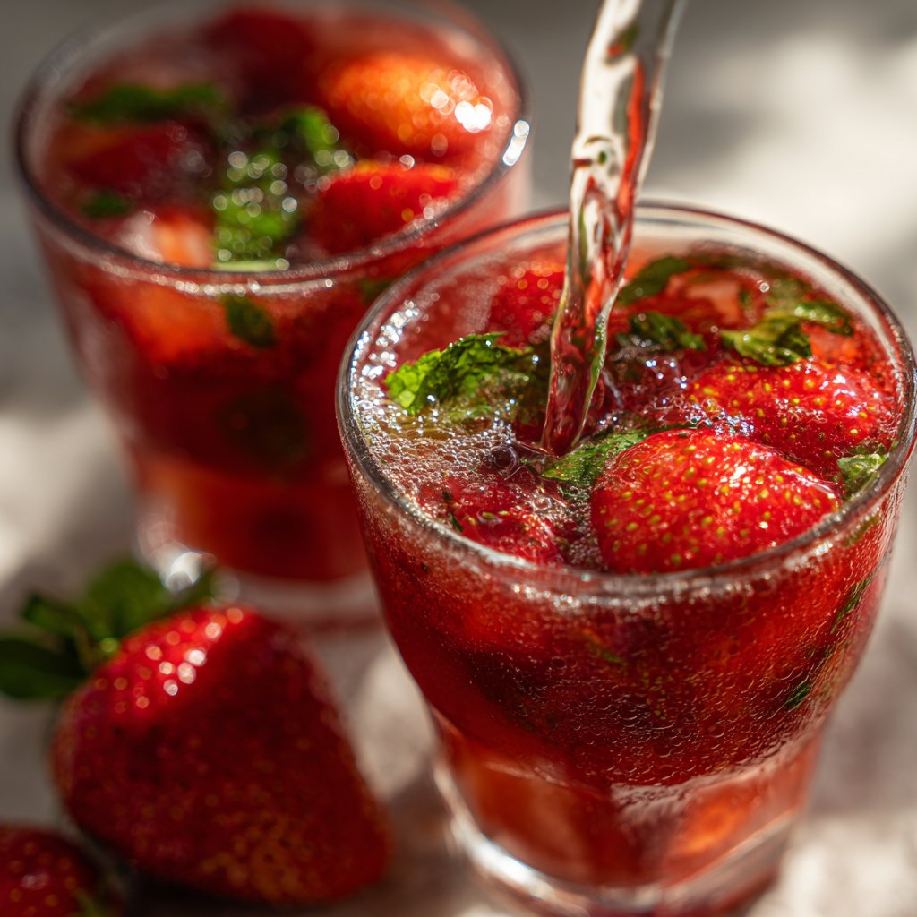 Spring Drinks With Strawberries